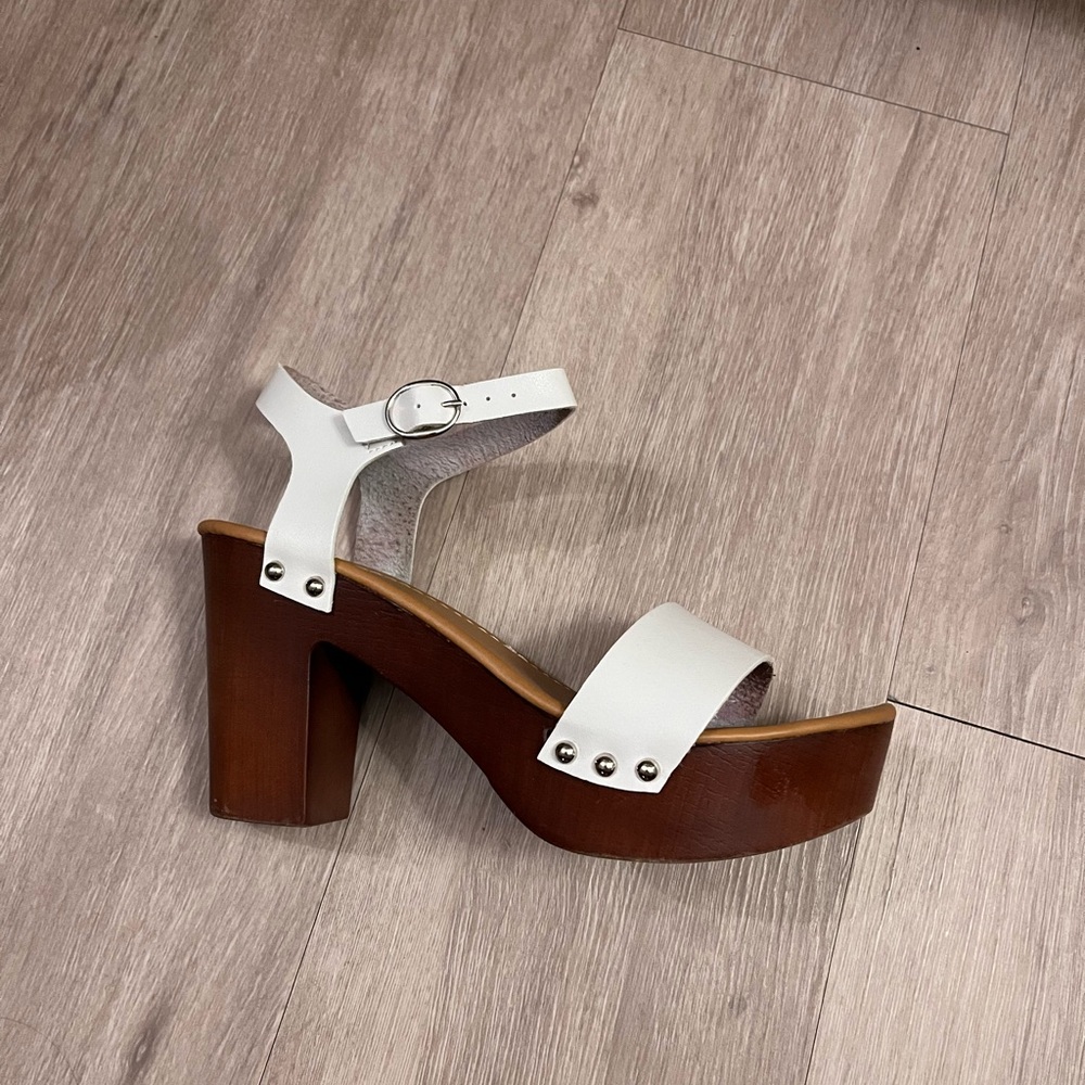 Madden Girl White Platform Heels